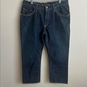 ARIAT FR M4 Low Rise Boot Cut Jeans Mens 34x30 Dark Wash